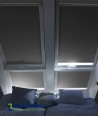 Cortina de oscurecimiento DUO con plisada para ventana de tejado VELUX